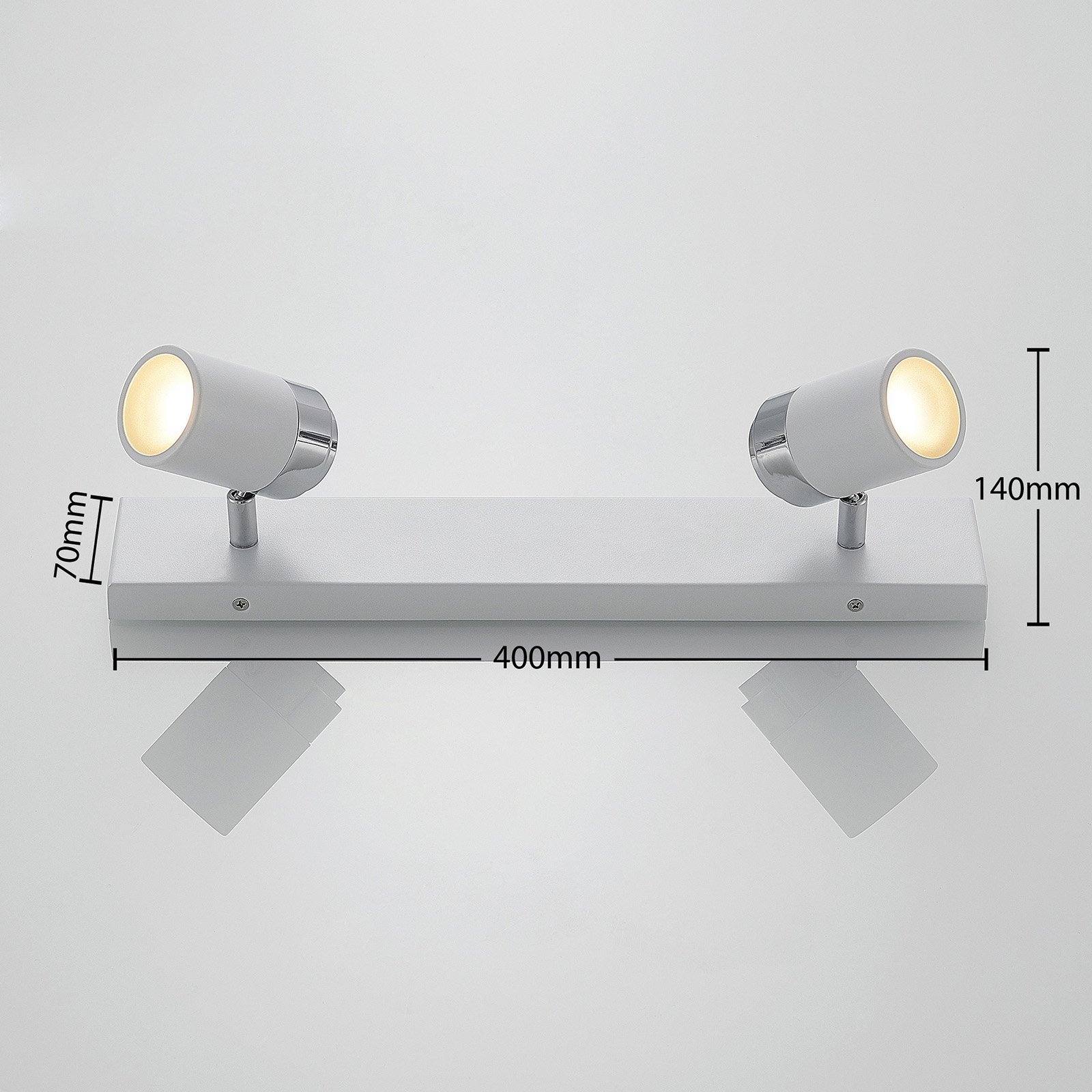 Kardo 2 Wandleuchte IP44 White/Chrome - Lindby