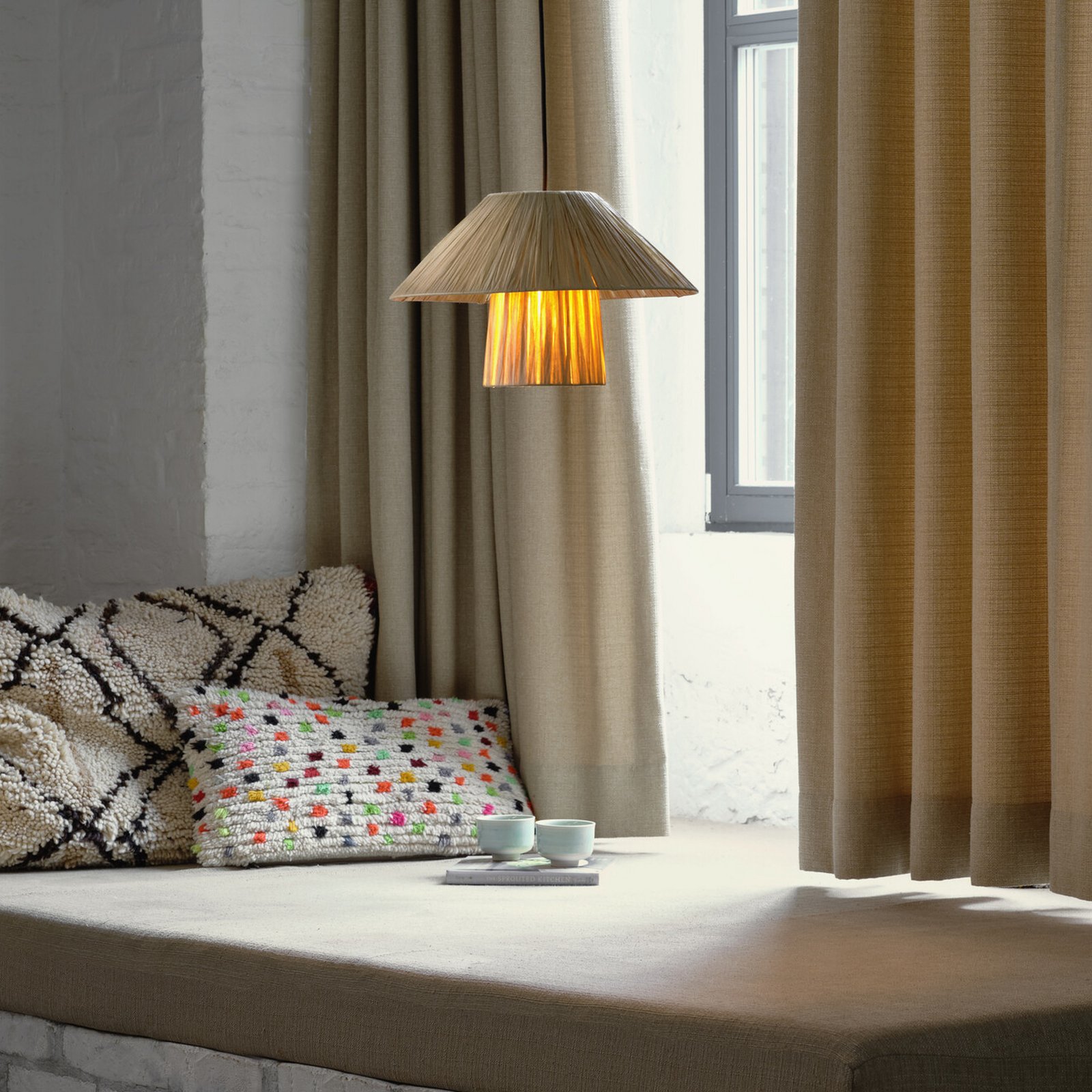 OSRAM viseča svetilka Decor Bamboo Paper Hut Ø 40 cm, bambus, E27