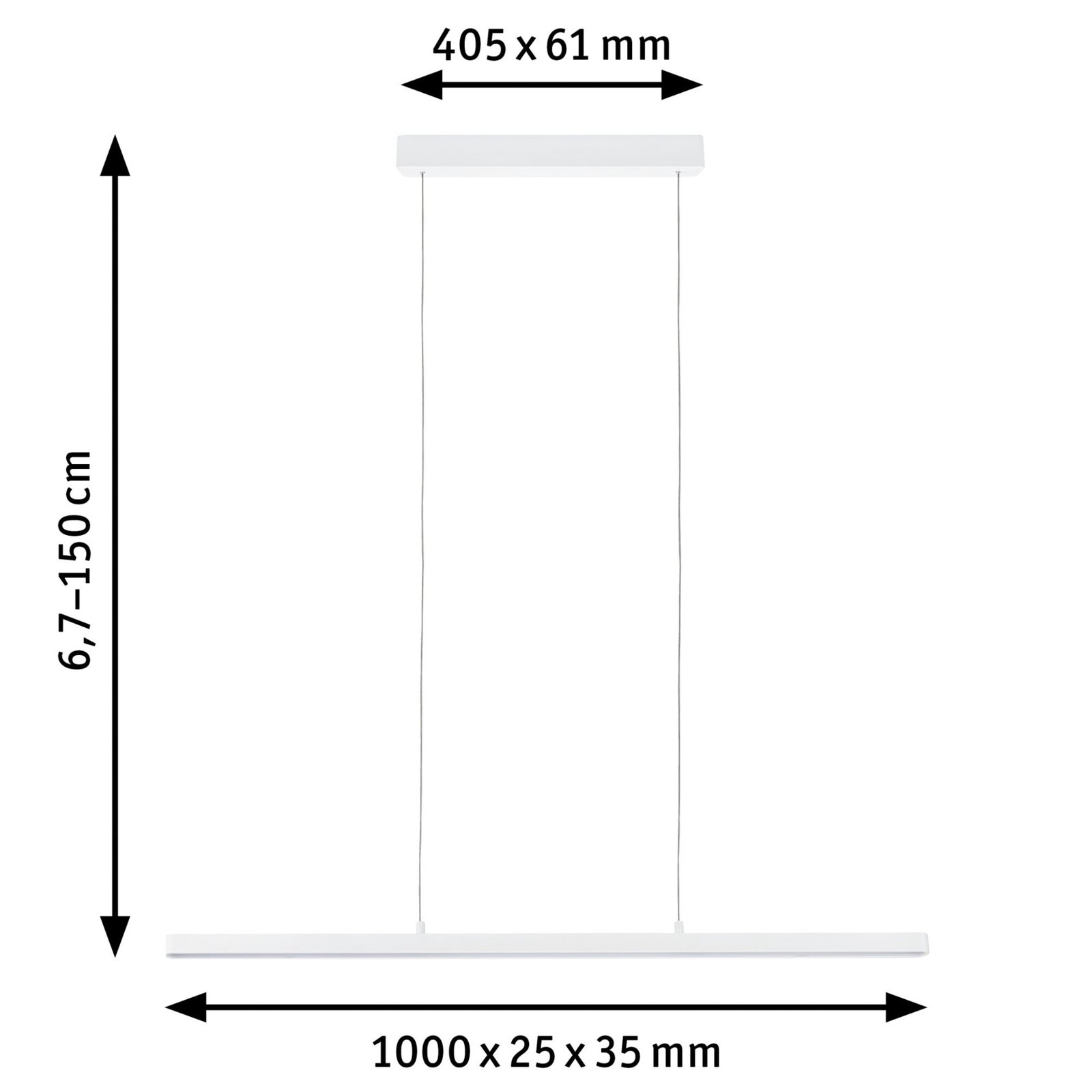 Lento LED Lampa Wisząca TW Zigbee Dim. Matt Biała - Paulmann