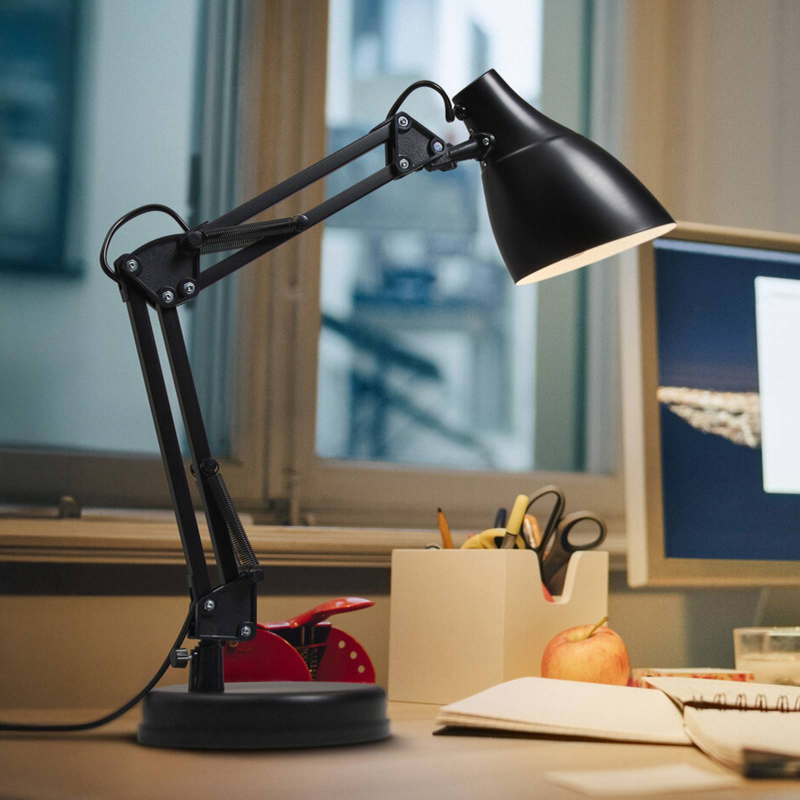 OSRAM Tischleuchte Office Line Desk Pear, schwarz, E27 günstig online kaufen