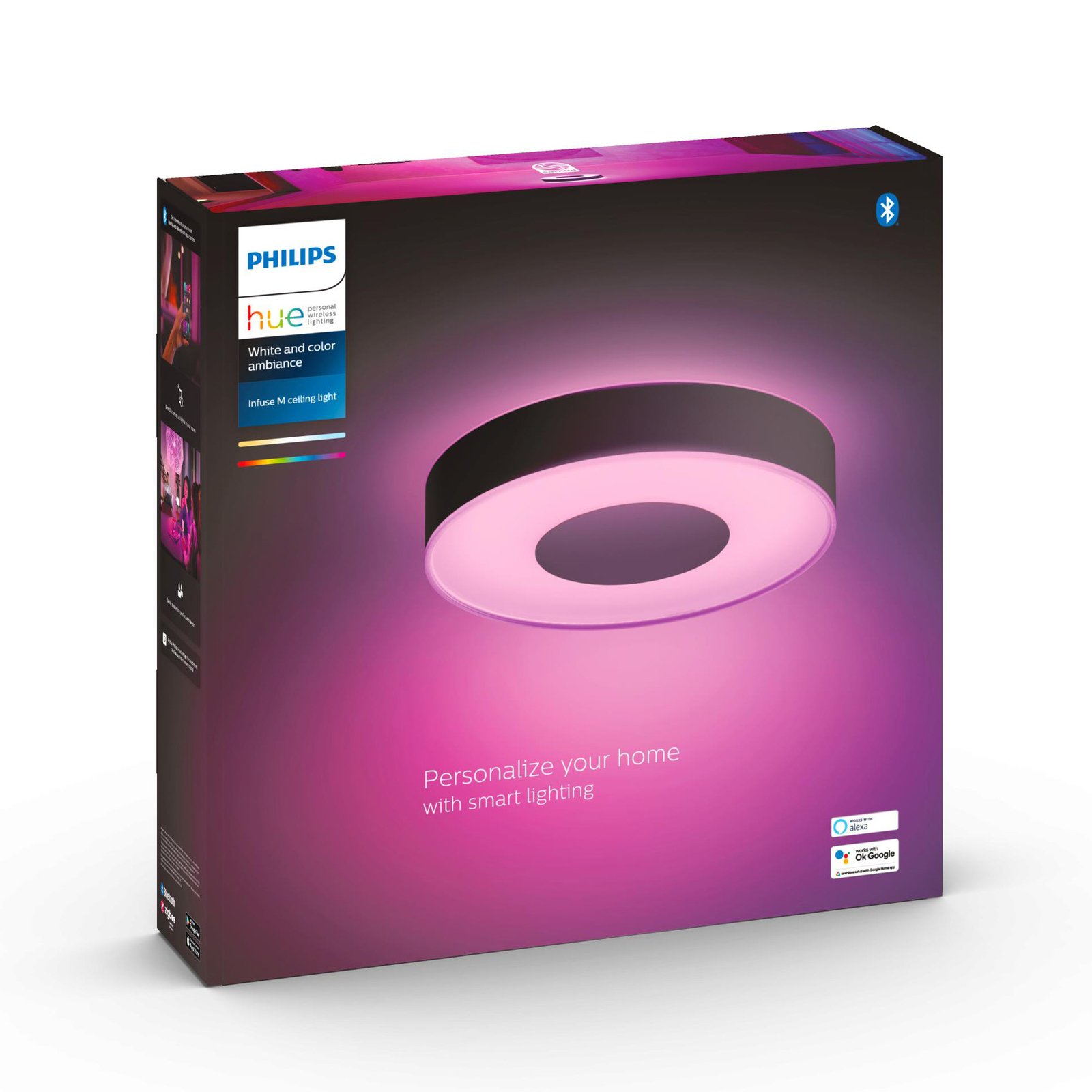 Infuse M Hue Deckenleuchte White&Color Amb. Black - Philips Hue