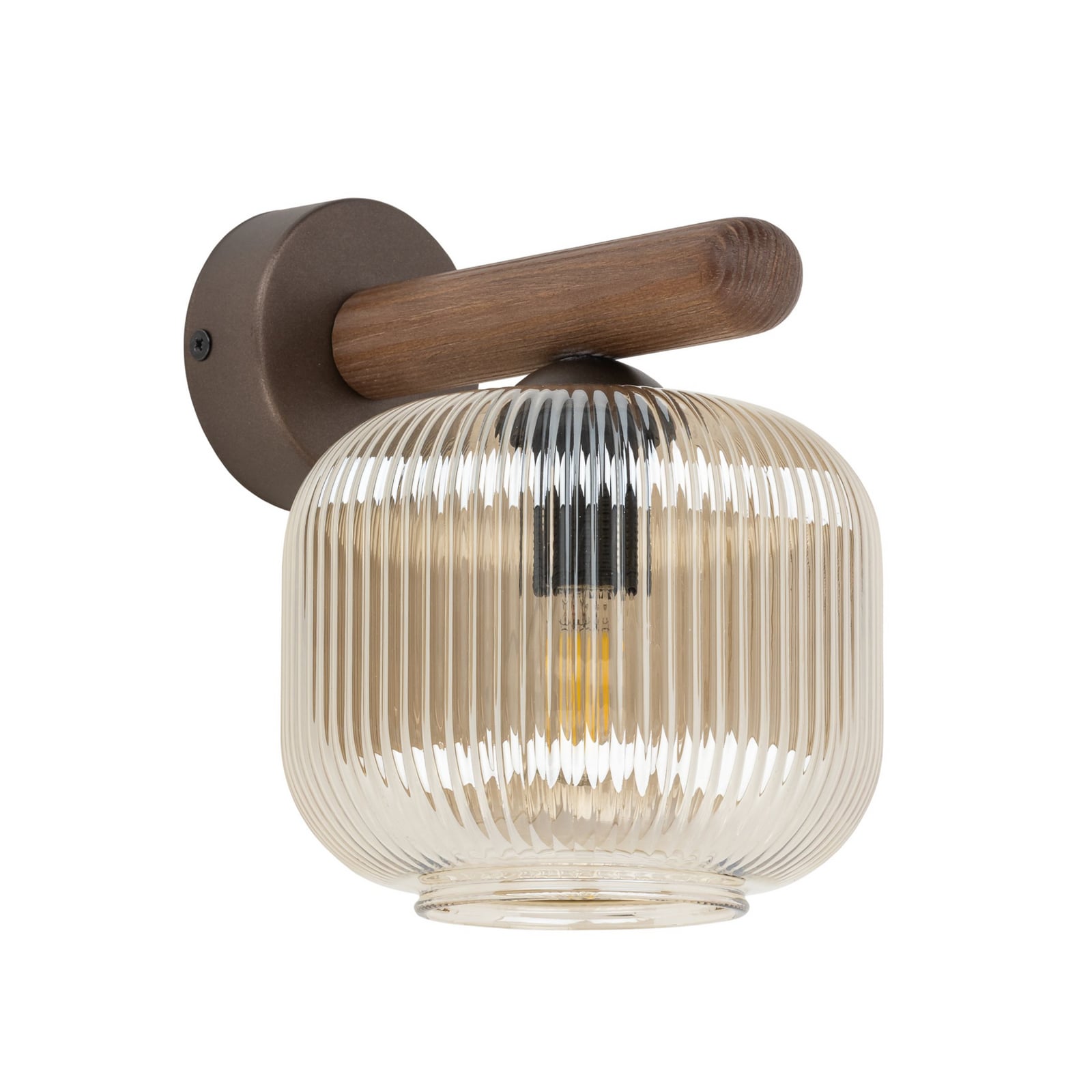 Seinavalgusti Salvia, pruun/konjak, klaas, kõrgus 20 cm, E14