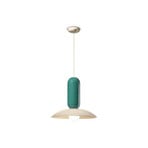 Pau pendant light, cream/turquoise