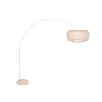 Kaareva lattiavalaisin Sparkled Light, kerma/nylon kerma, 240 cm