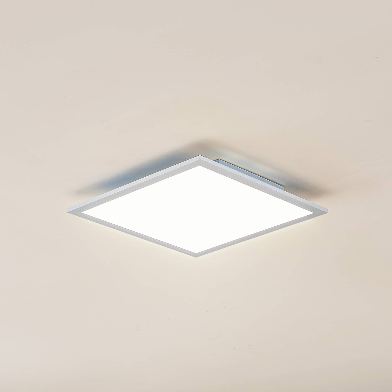 Lindby Panneau LED Enja blanc aluminium 39,5 cm x 39,5 cm