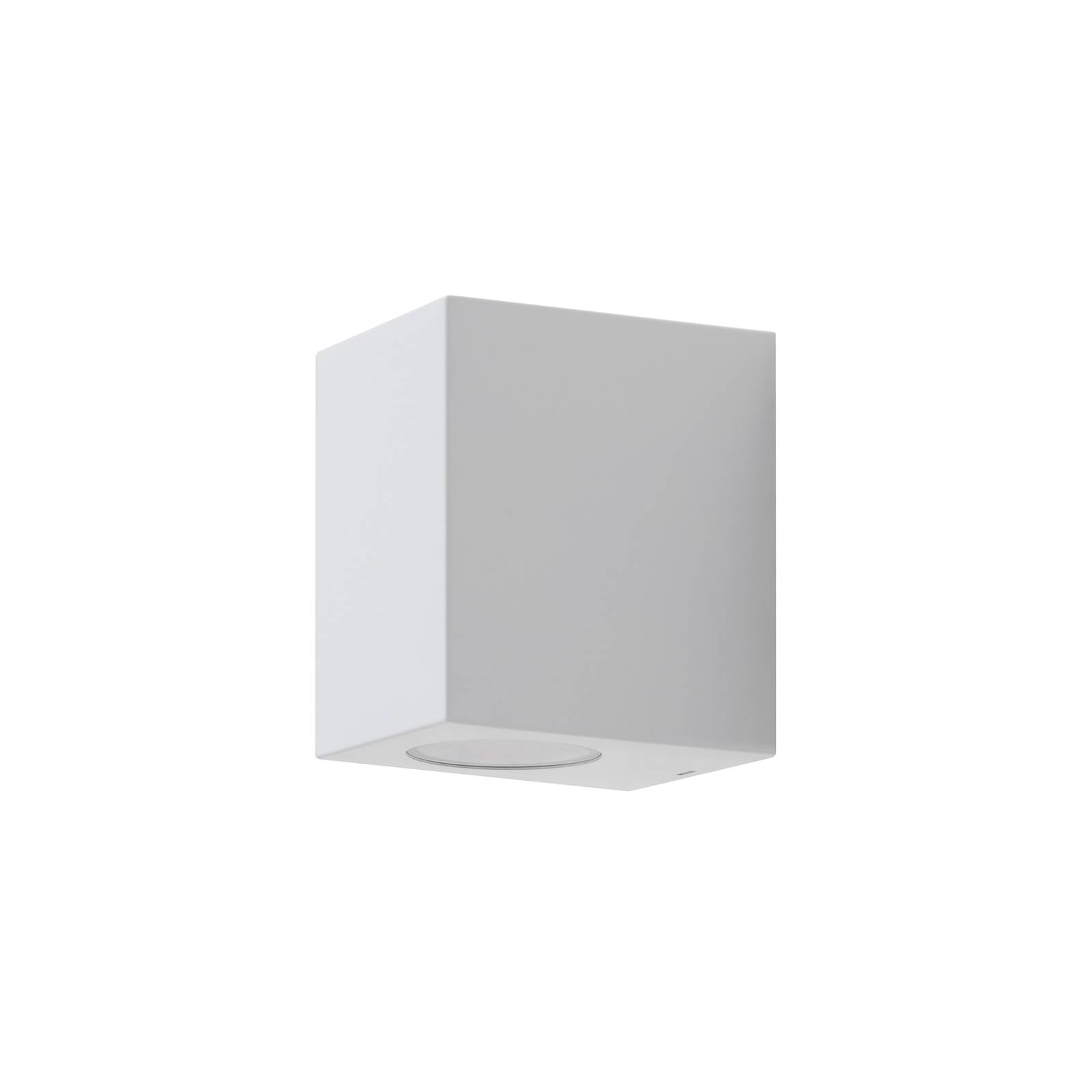 Prios Irfan Außenwandleuchte eckig weiß 10 cm