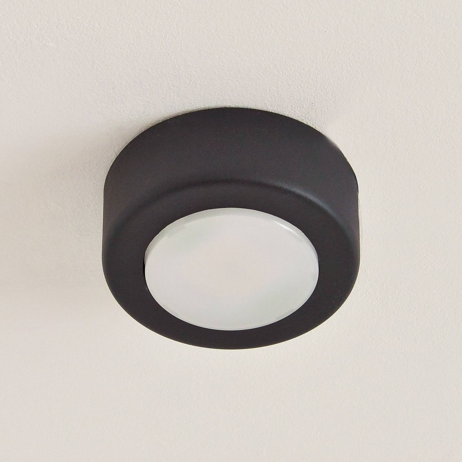 Deckenstrahler SPOT 53, schwarz, Ø 11,5 cm, Metall, GX53 günstig online kaufen