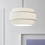 MARKET SET Lámpara colgante Cosiness, Ø 46 cm, blanco, tela