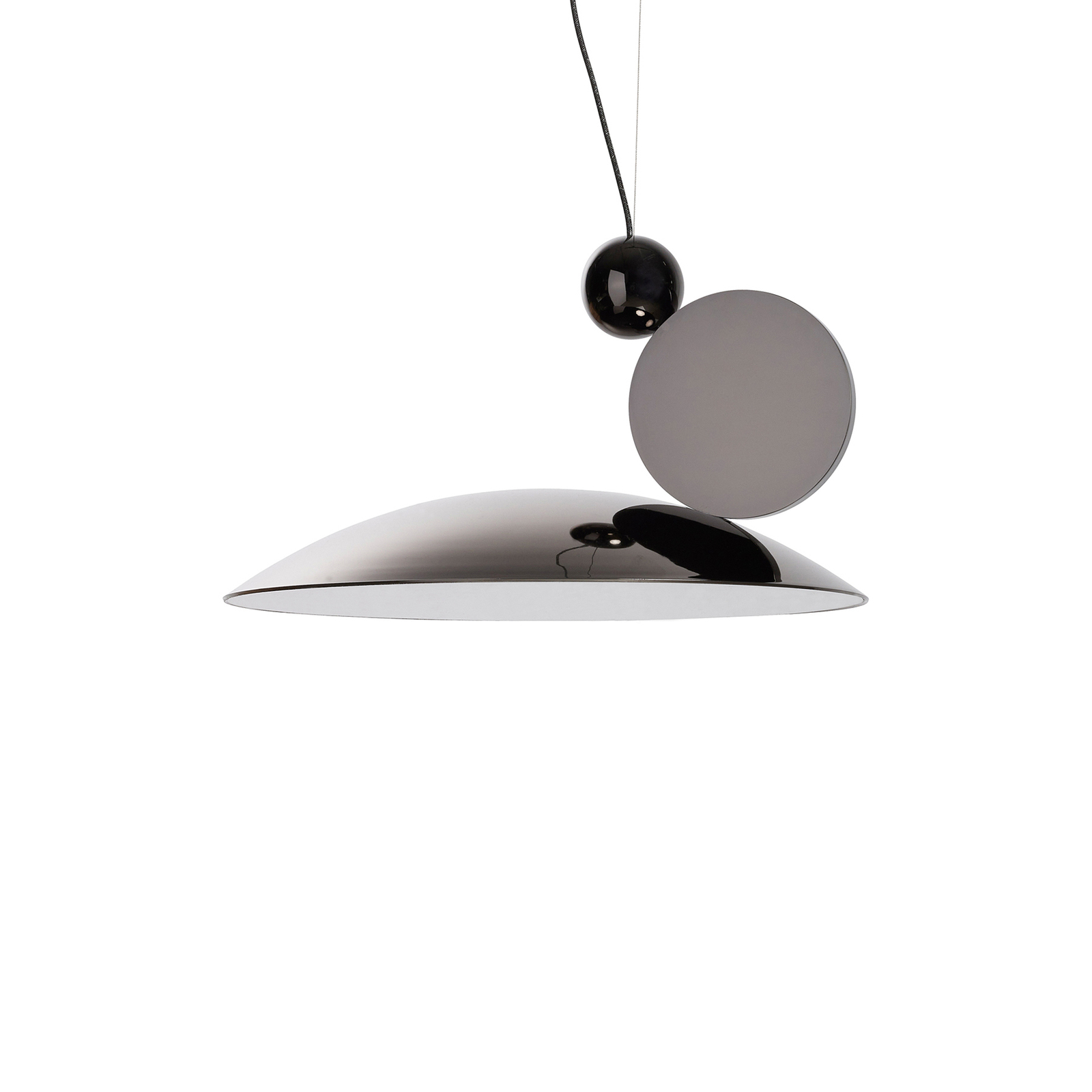 Colgante LED Equilibrium Ø 40cm negro/níquel