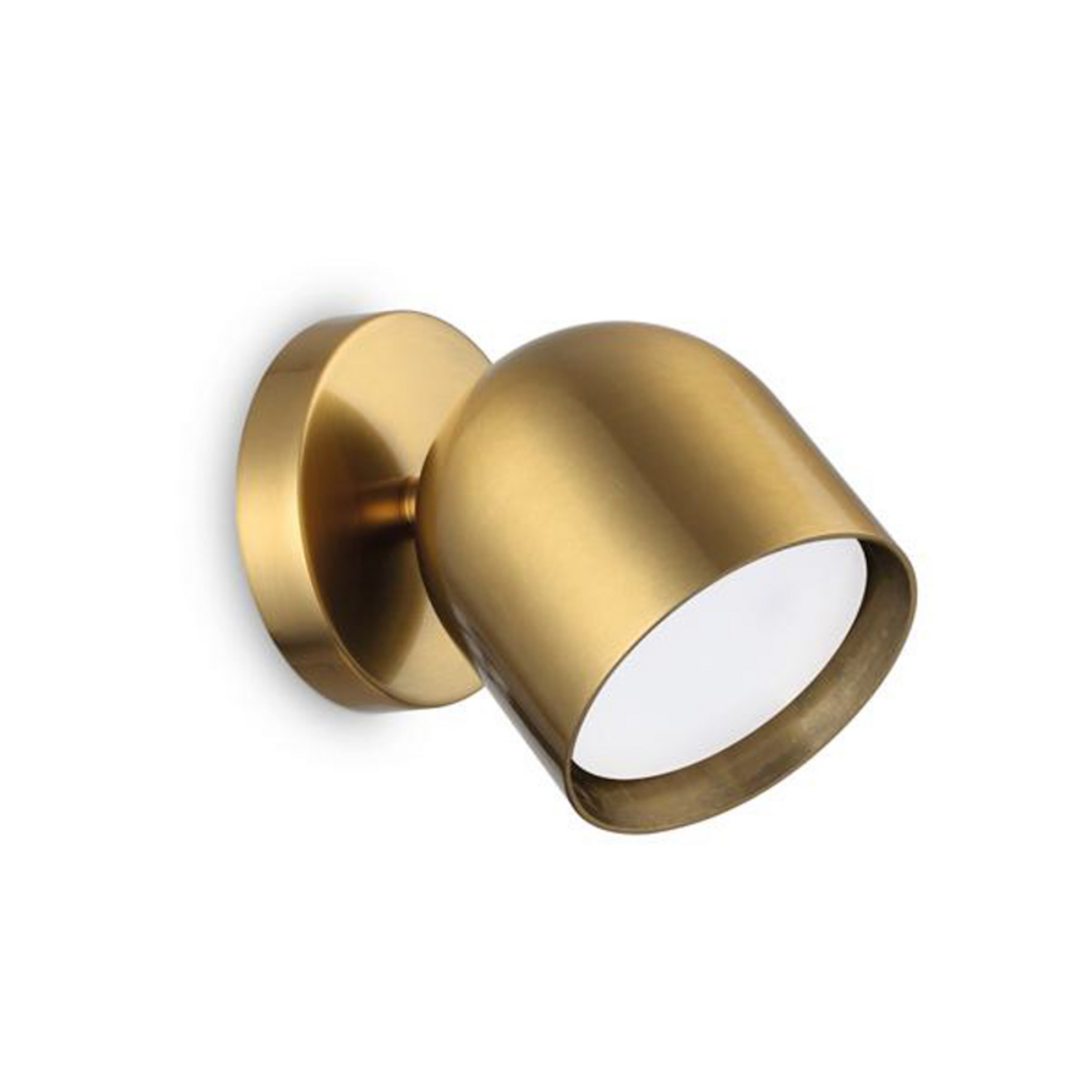 Ideal Lux vegglampe Dodo messingfarget 1 lyskilde i metall Ø 8,5 cm