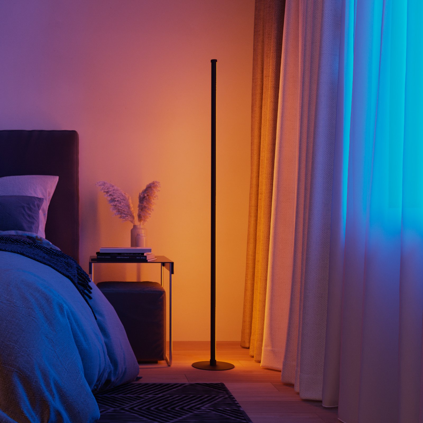 LED-Stehleuchte mit Musiksensor smart RGB dimmbar