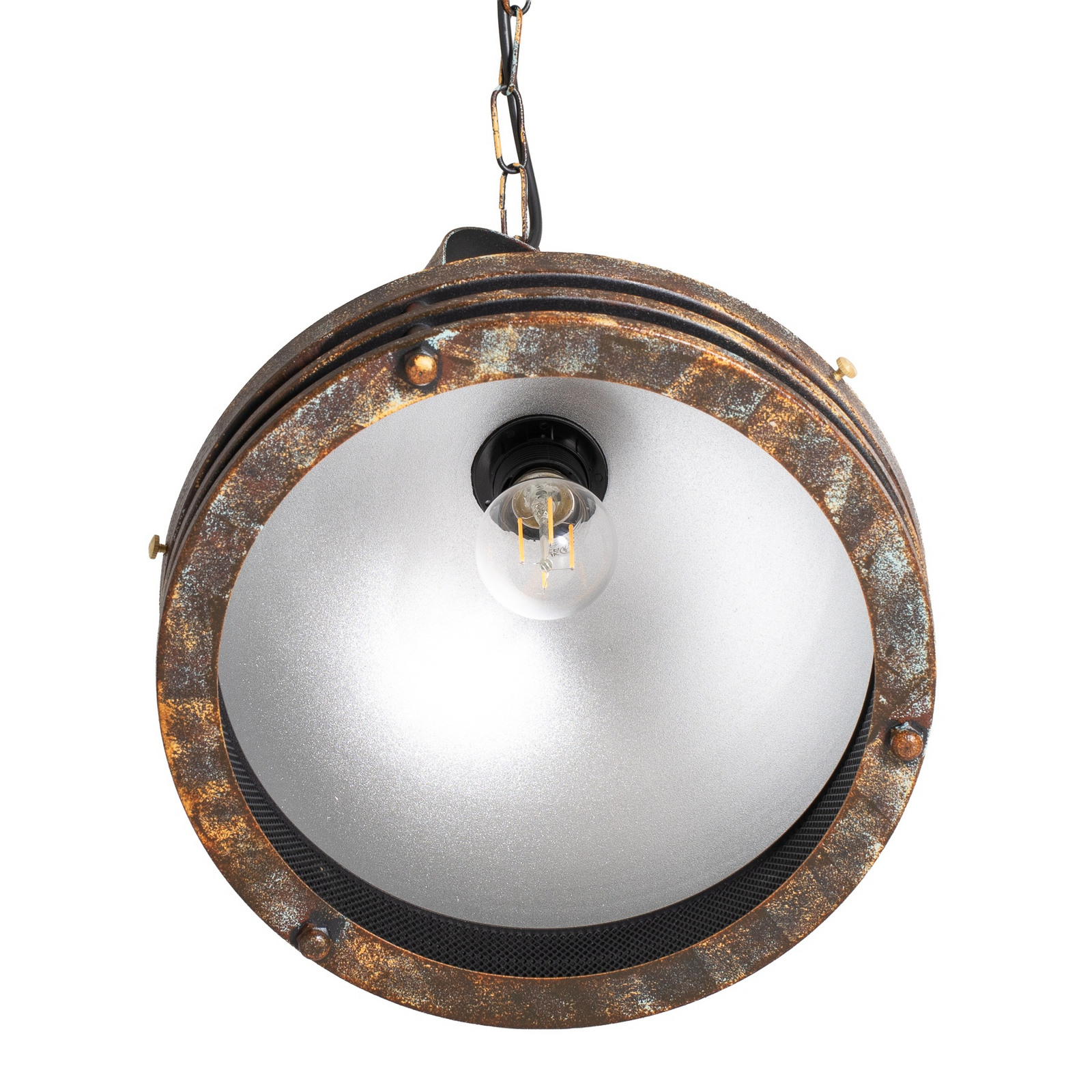 Висяща лампа Saglam, 1-пламъчна, старо месинг, Ø 30 cm, метал Висяща лампа Saglam, 1-пламъчна, старо месинг, Ø 30 cm, метал