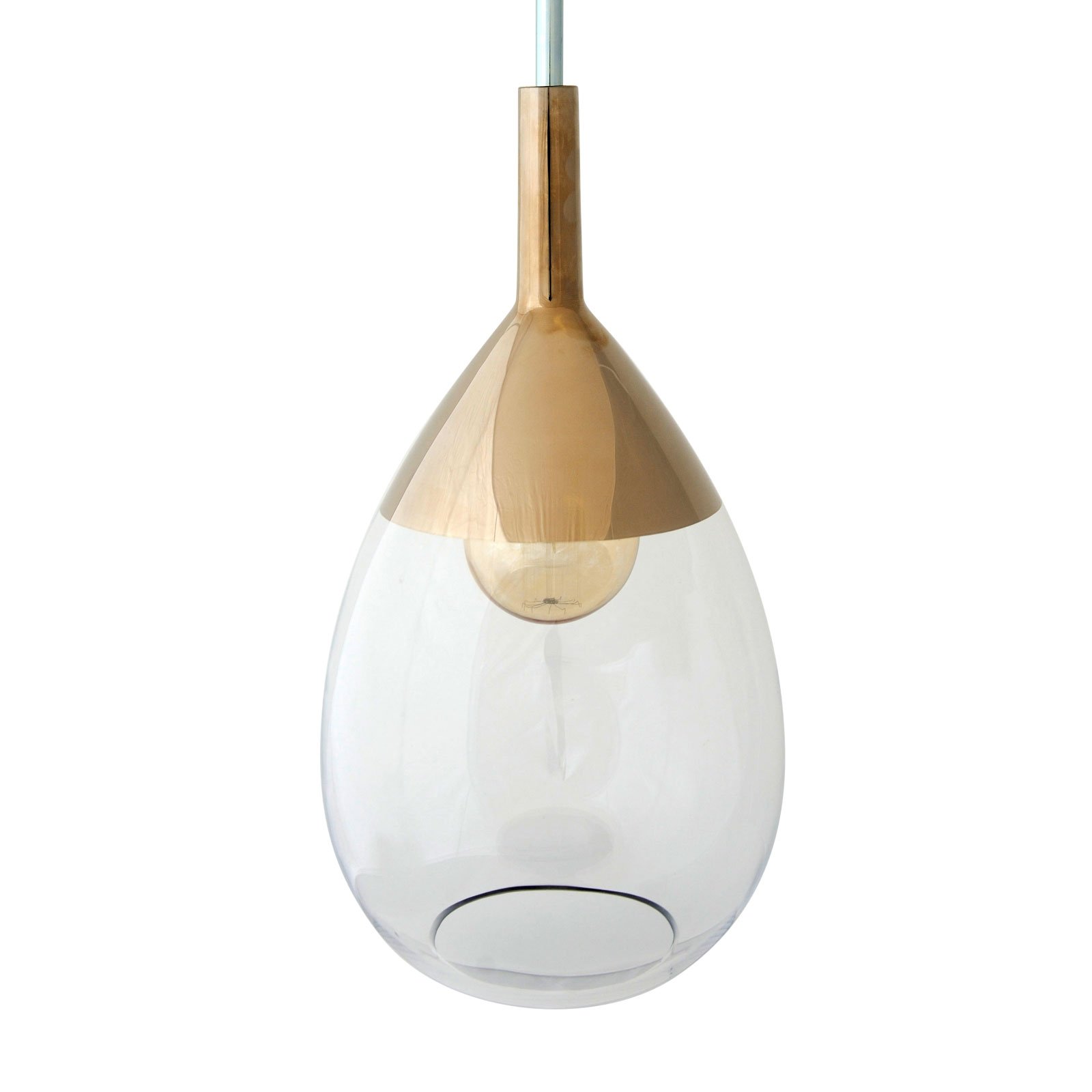 EBB & FLOW Lute glas-hanglamp goud-rook/goud