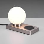 Chloe table lamp with a charging station