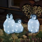 LED acrilic iluminat cifrele de familie pinguin 3 piese