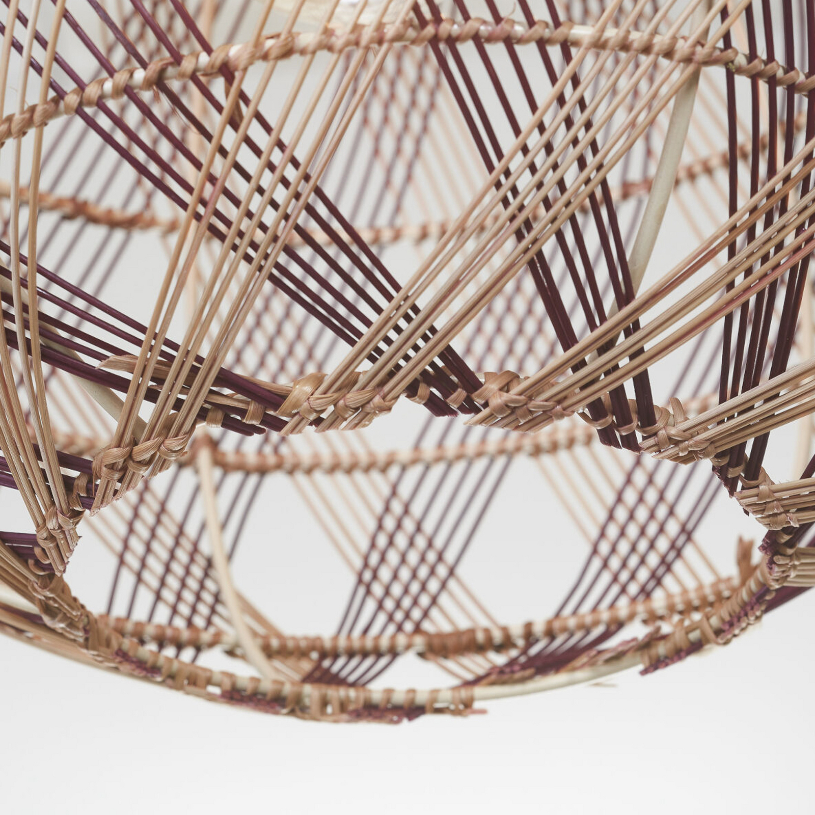 GOOD & MOJO Suspension Mendoza, naturel/rouge, Ø 35 cm, bambou