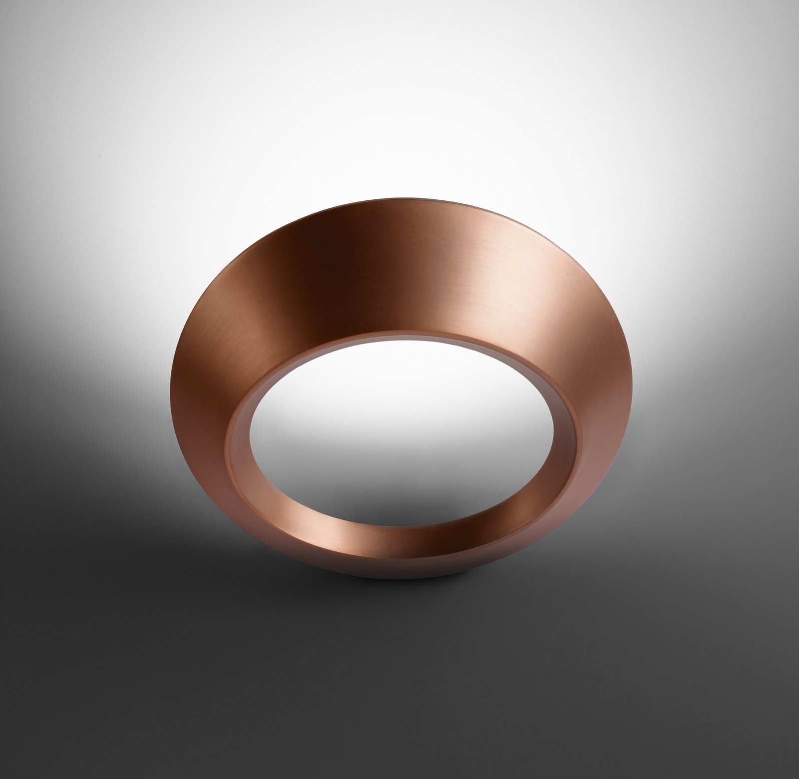 LED wall light Olo, copper-coloured, metal, 25.5 cm wide