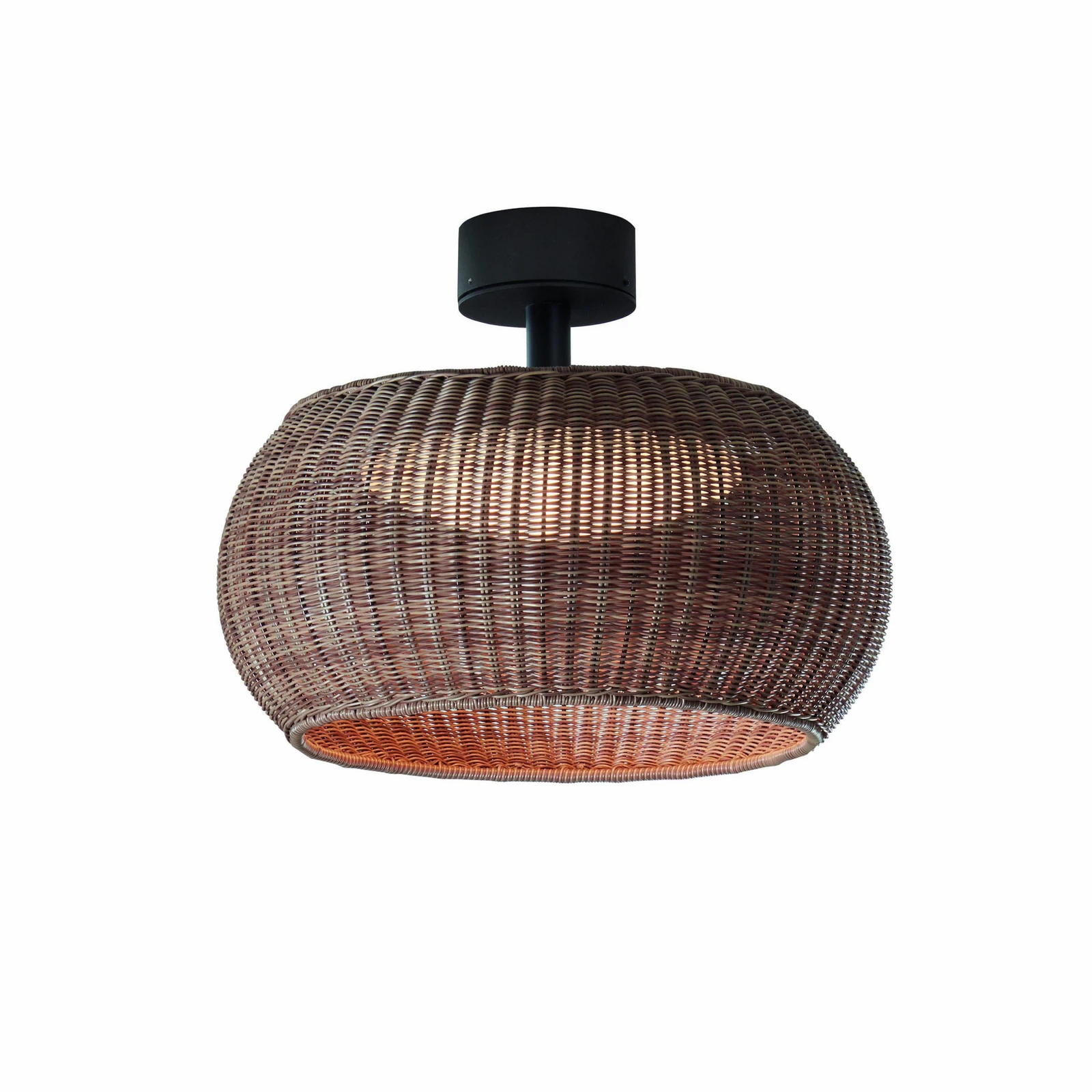 Bover LED laevalgusti Perris, pruun/pruun, Ø 47 cm