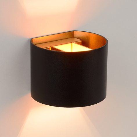 LED-Wandleuchte Xio, Breite 13 cm, schwarz