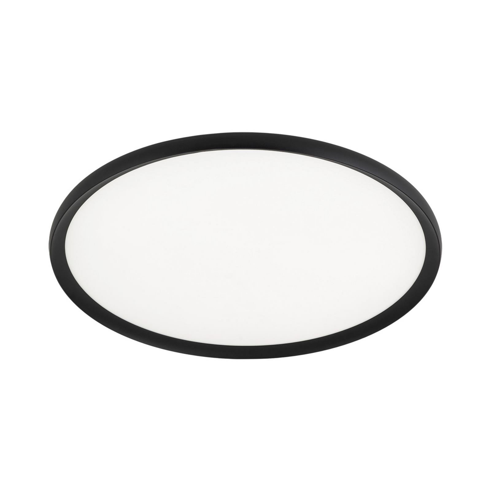 Candeeiro de teto LED Kant, Ø 60 cm preta, CCT metal/plástico