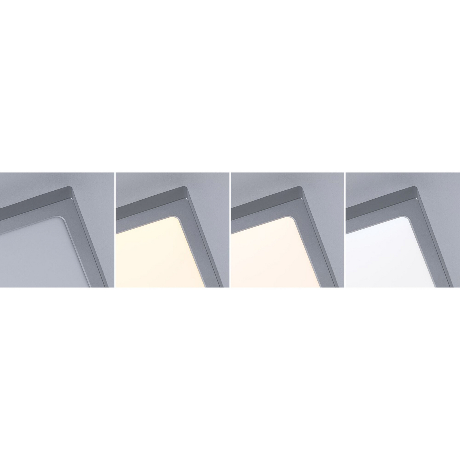LED panel Paulmann Abia 2, délka 30 cm, chrom, CCT, plast