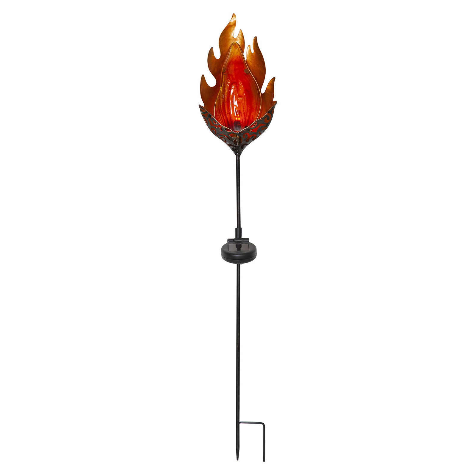 LED-Solarleuchte Melilla Flame in Flammen-Form