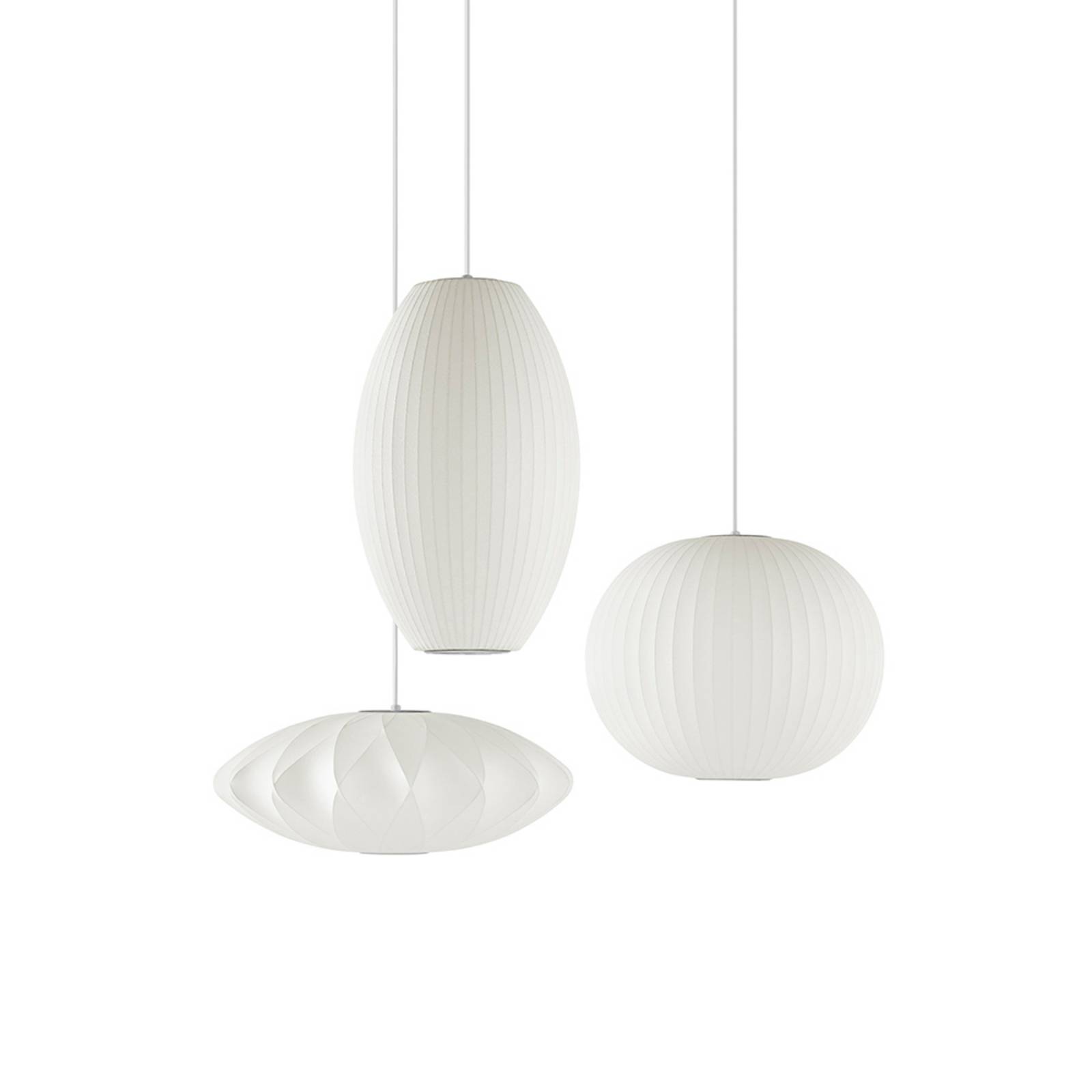  Hay Hay Nelson Pear Bubble Pendant M Off-white - Herman Miller 