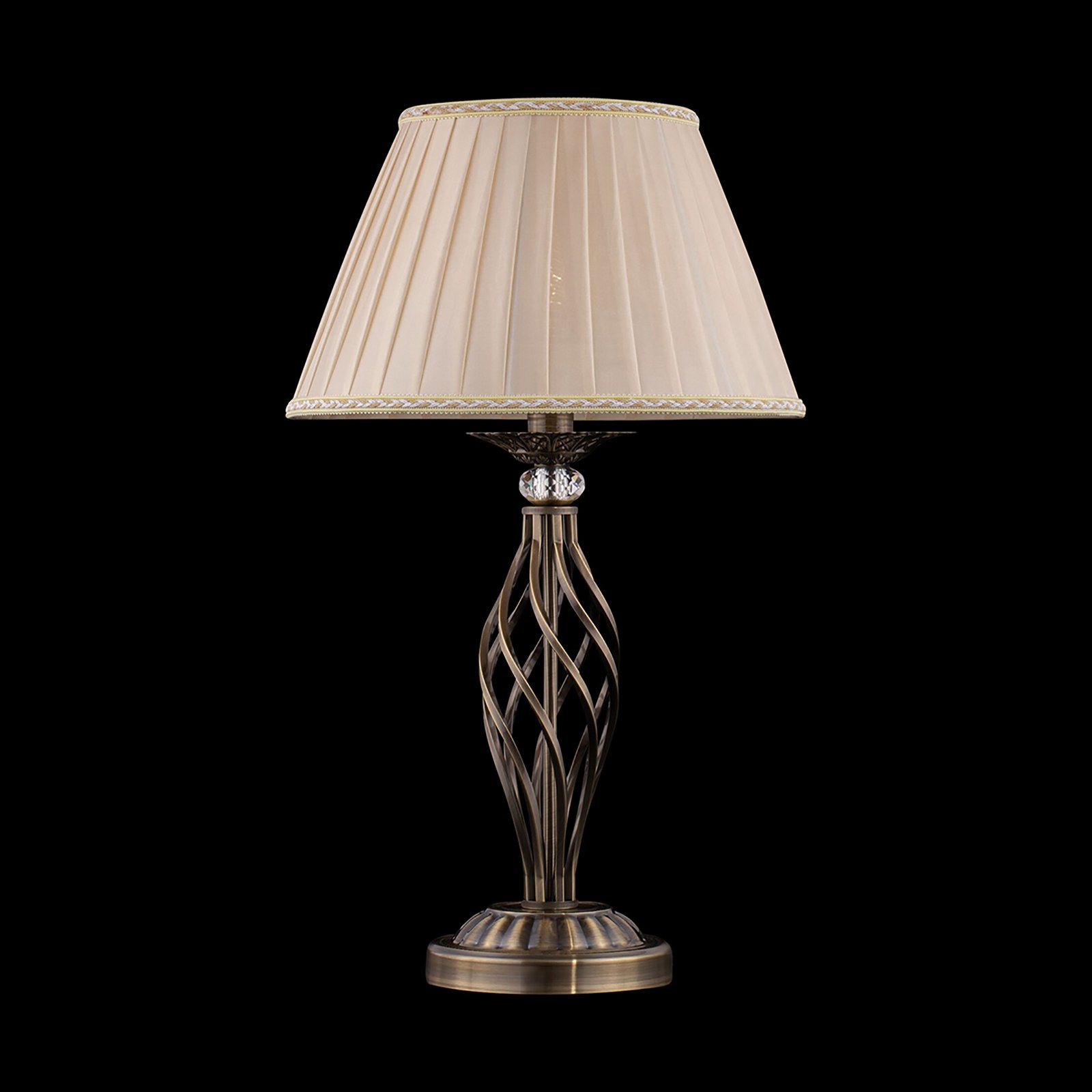 Maytoni Grace tafellamp 1-lamp messing/beige