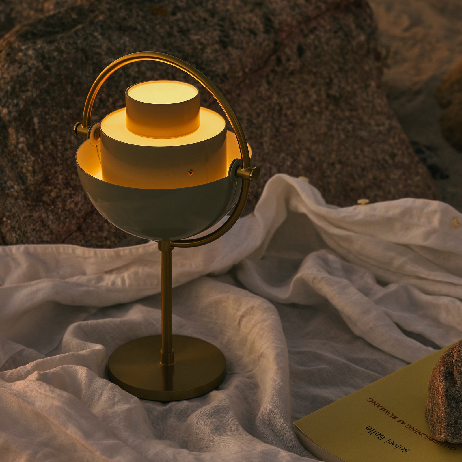 Multi-Lite Portable Table Lamp Brass/Pastel Gray - GUBI
