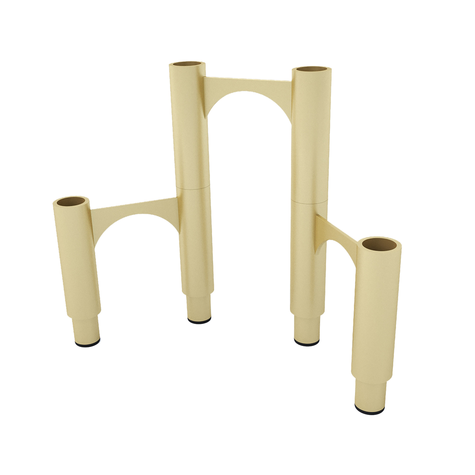 AYTM Compono candle holder, gold, h 12 cm, aluminium, set of 3