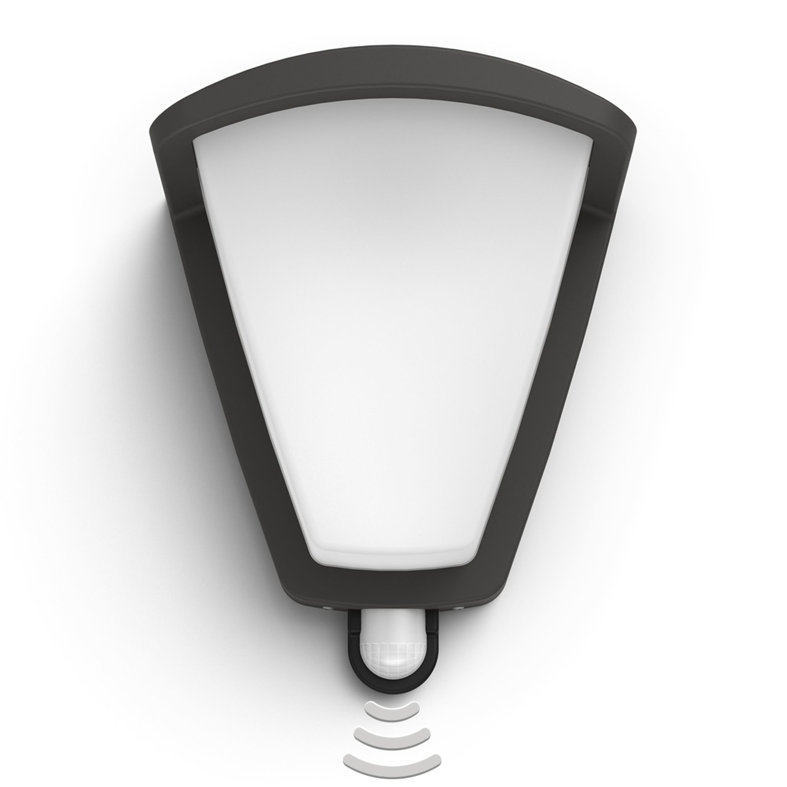 PHILIPS Modern Kiskadee IR myGarden outdoor wall lamp, injection moulded aluminium, plastic, E27, 42 W, energy efficiency: A++, W: 19.7 cm, H: 24.5 cm