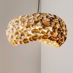 Narisa LED-riippuvalaisin Ø 46 cm ruusukulta/ruskea