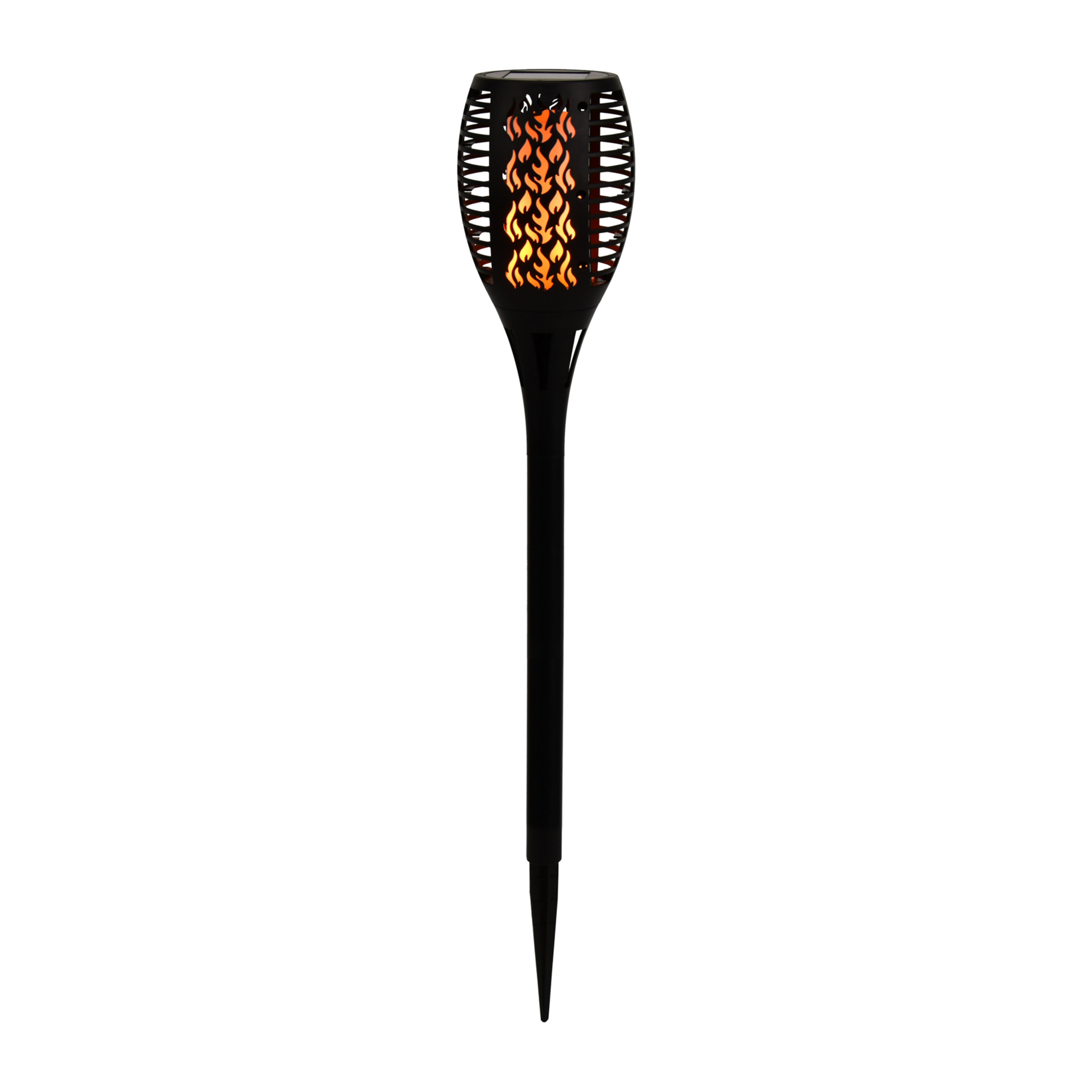 Lampada LED con picchetto 33077 Torcia, nera, in plastica
