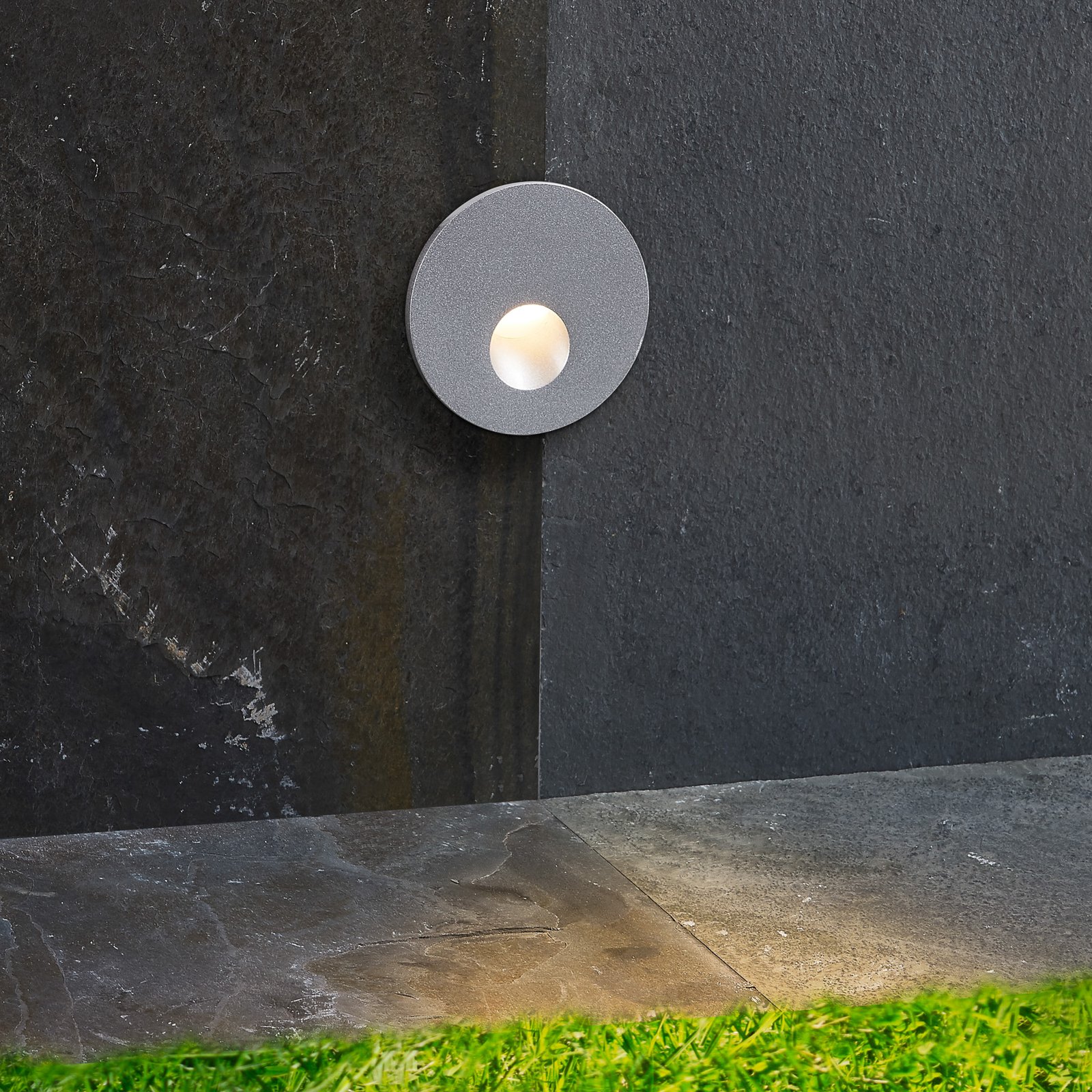 Arcchio Vexi -LED-uppovalaisin CCT, hopea Ø 7,5 cm