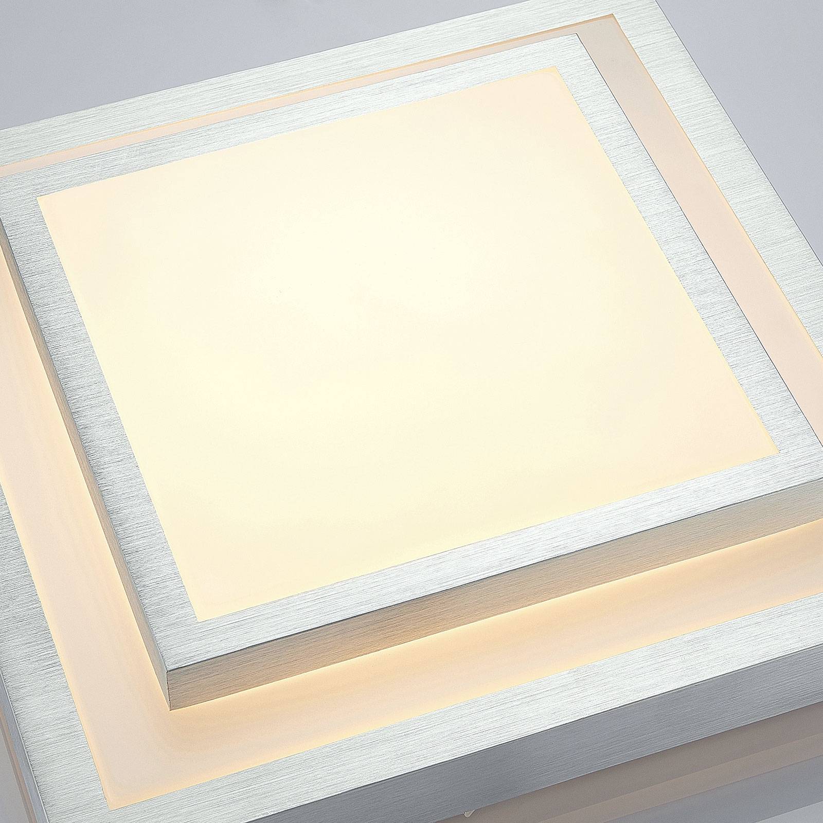 Lindby Mirco lampa sufitowa LED alu kątowa 37,5 cm