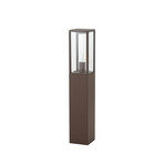 Lampione Peldar, ruggine/trasparente, altezza 80 cm - Lindby