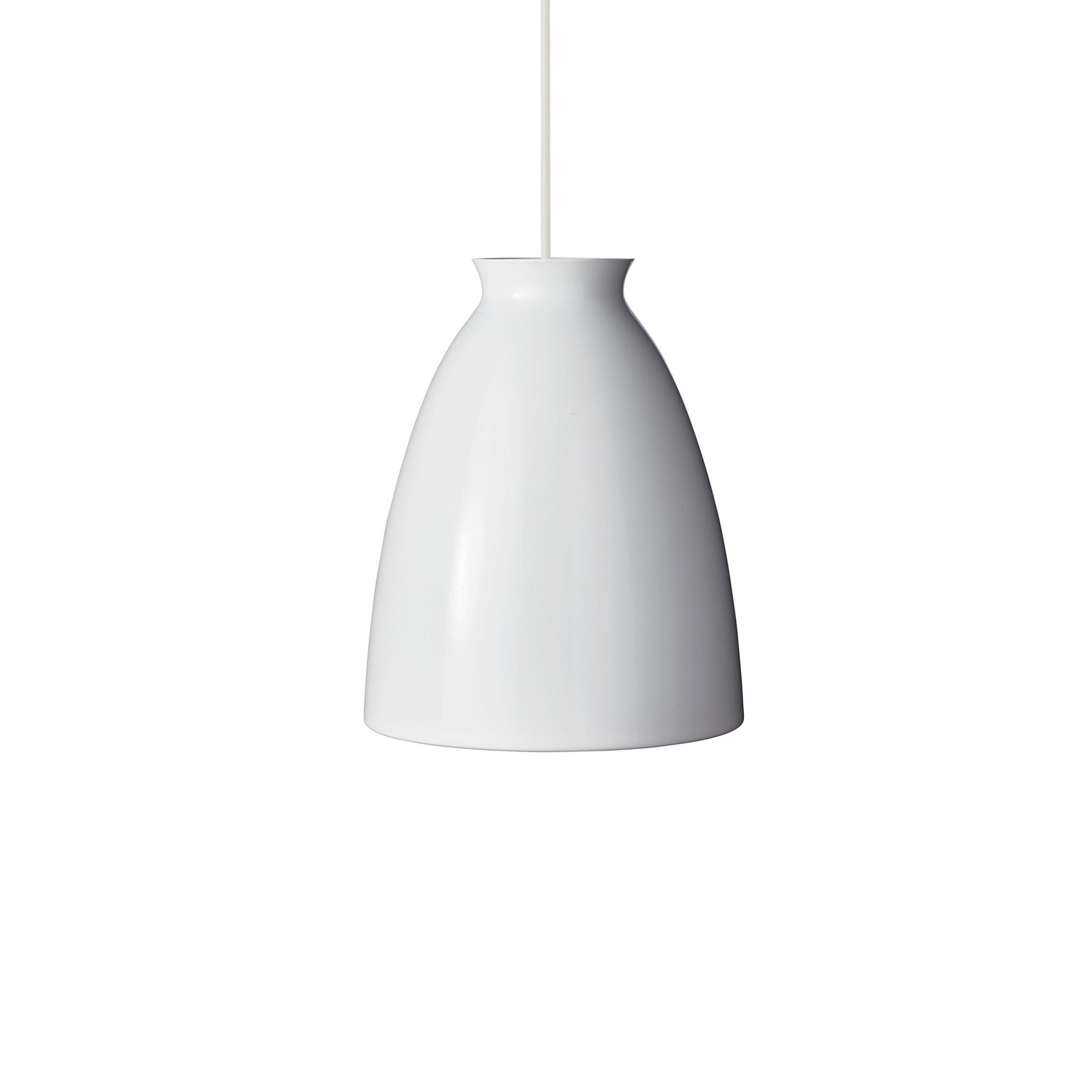 Dyberg Larsen hanglamp Milano, Ø 19 cm, wit glanzend