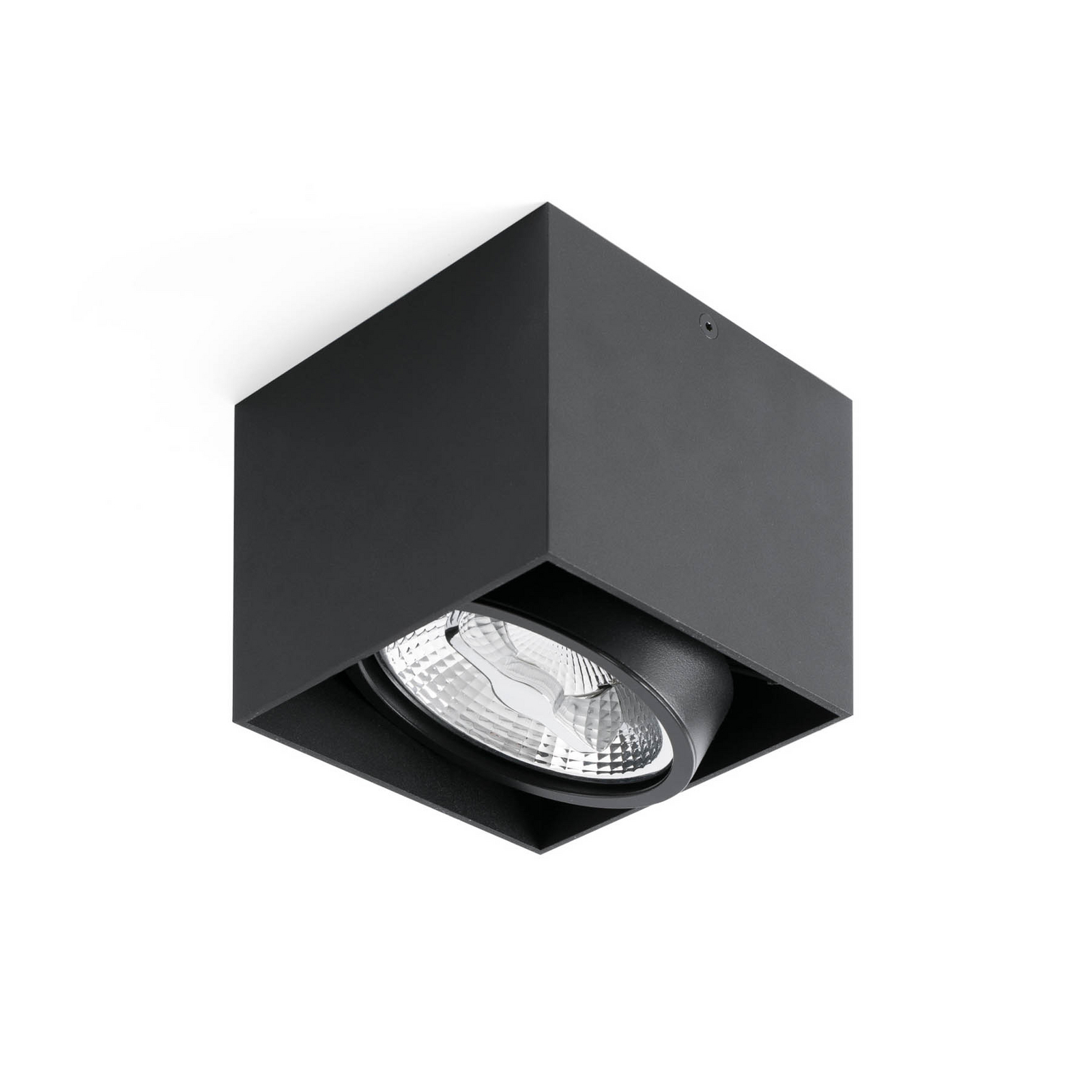 Deckenleuchte Tecto, Downlight, 1-fl., Aluminium, schwarz