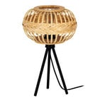 EGLO Amsfield 1 table lamp, wood, tripod