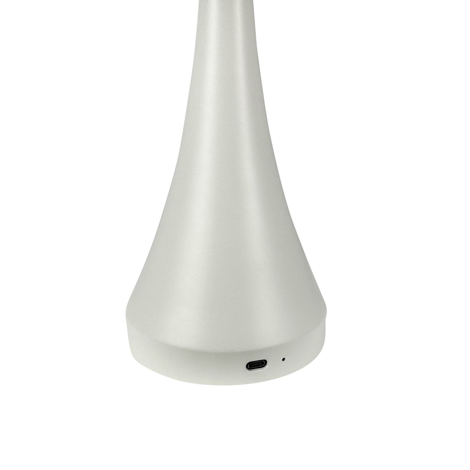 Dyberg Larsen LED table lamp Vienna, cream, height 28 cm