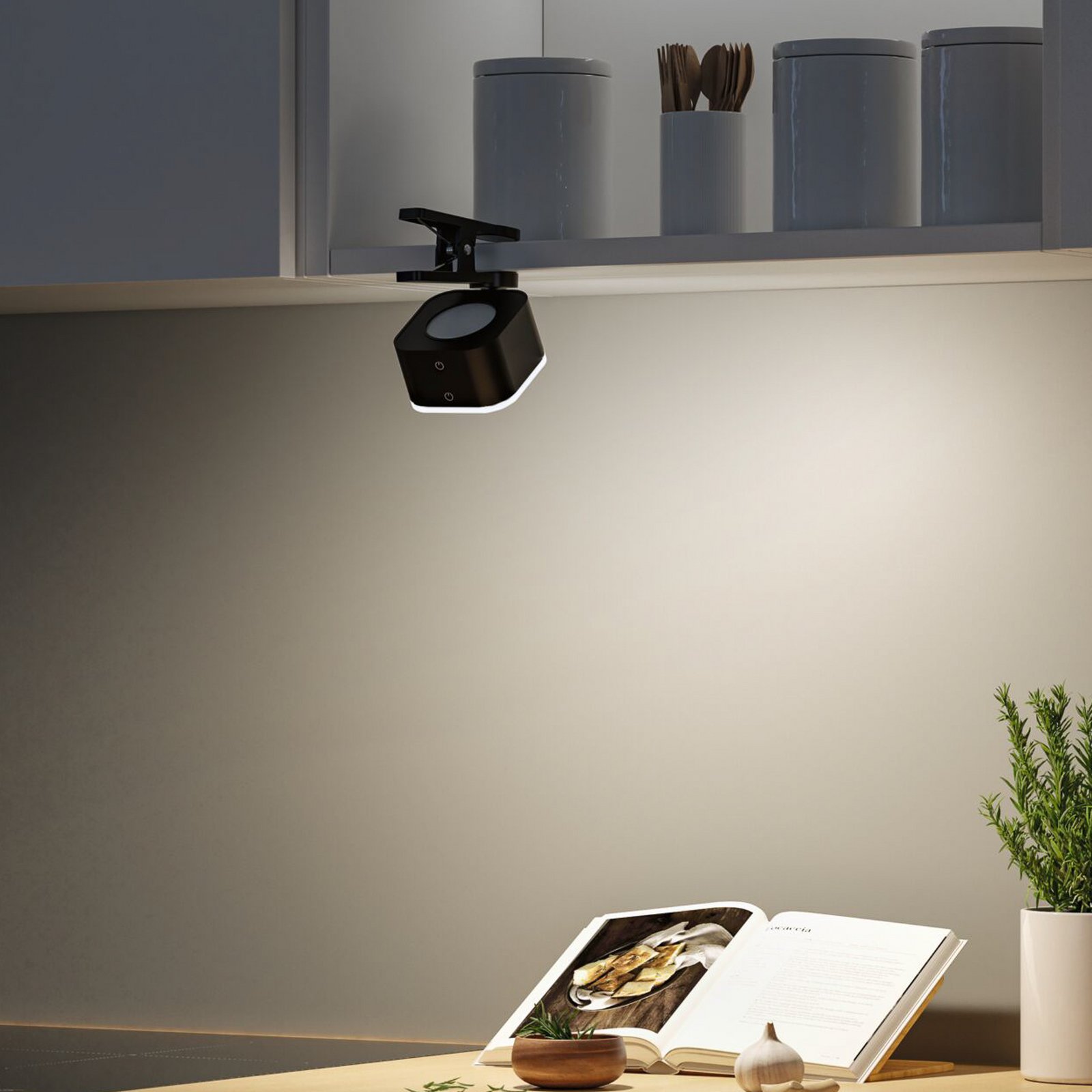 Lampa de masă cu baterie LED Paulmann Varia, negru, 37 cm dimabil CCT