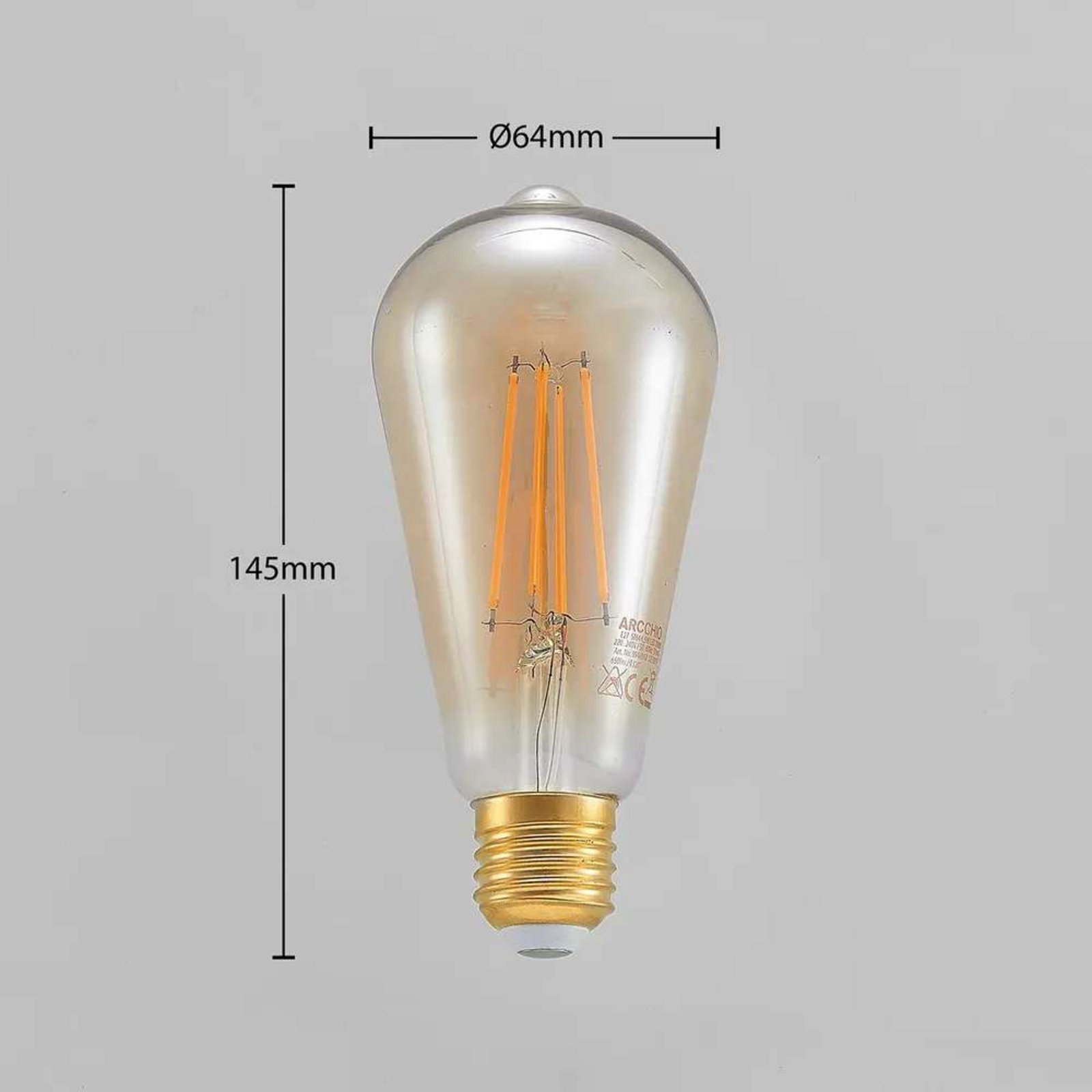 Lampadina LED 6,5W (650lm) 2500K ST64 3-step Dimmerabile E27 - Arcchio