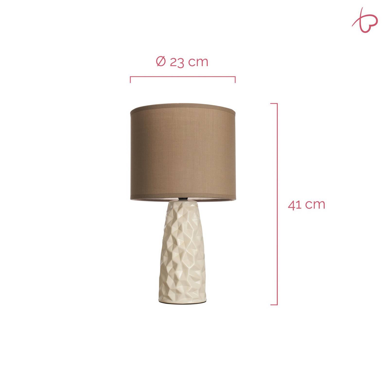  Pauleen Pauleen Tischlampe Fancy Sculpt, Taupe/beige, Höhe 41 Cm 