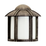 Country-style Affra outdoor wall light, brown