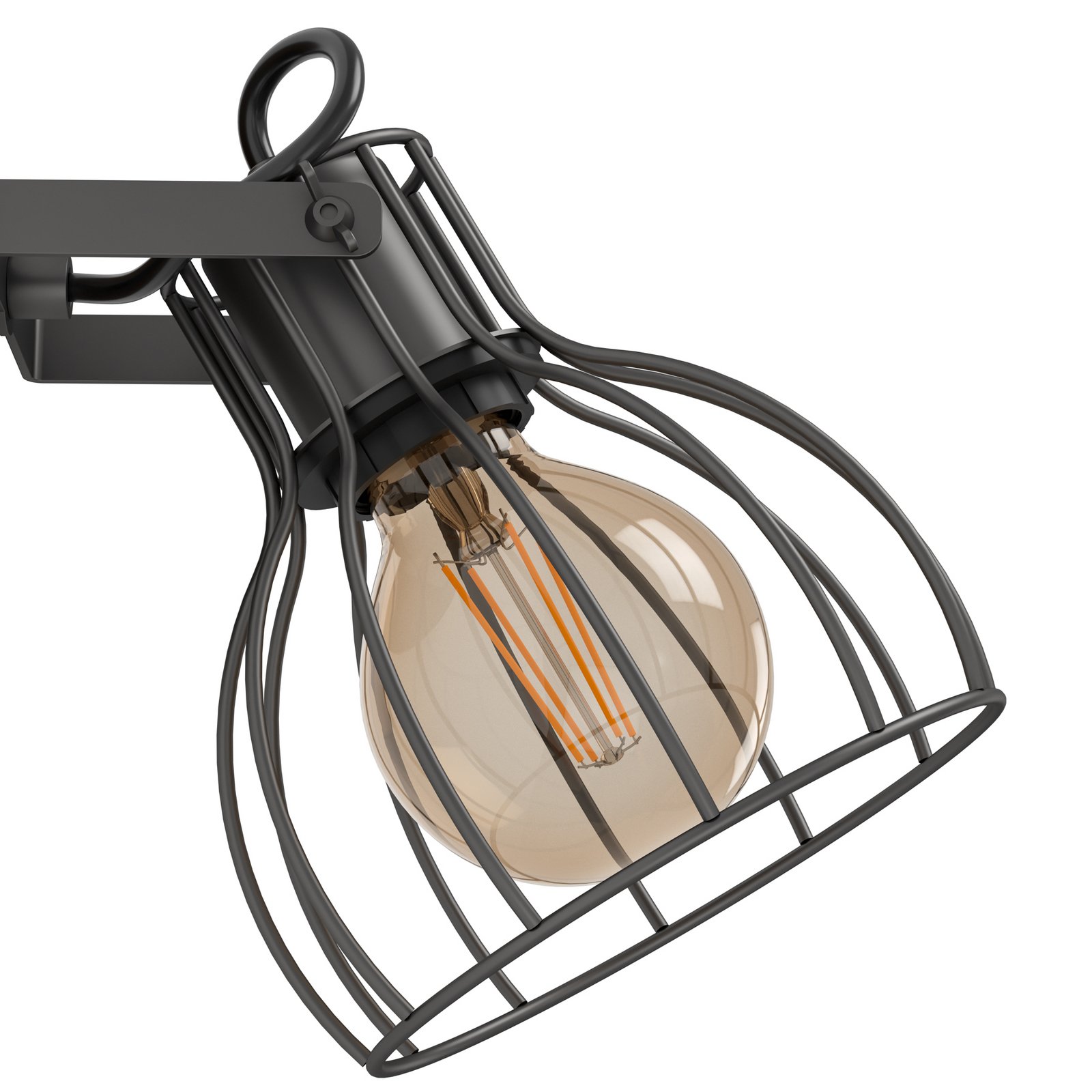 Sambatello wall lamp, 1-bulb, brown/silver