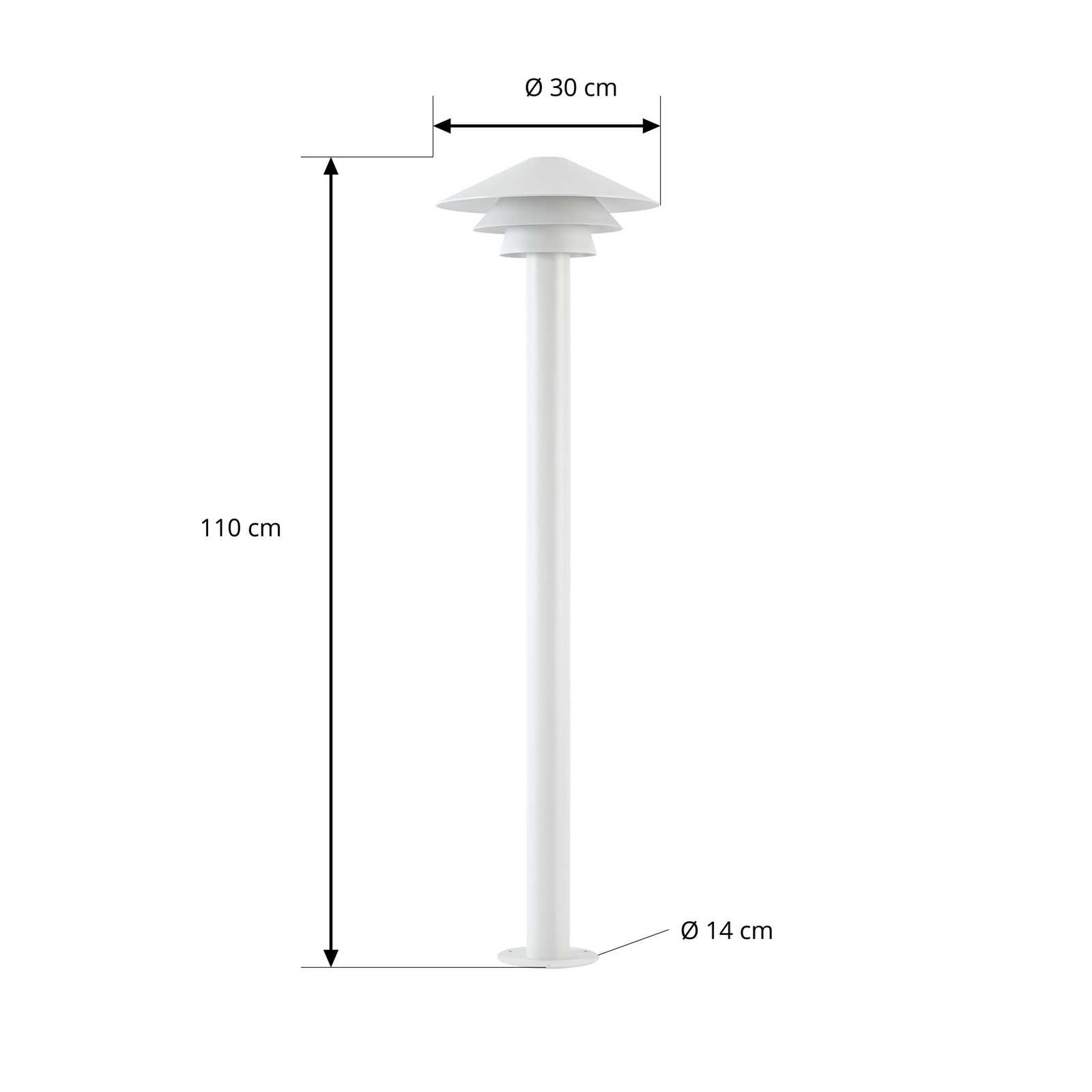 Lucande Montaro LED path light, 110 cm, white, IP54