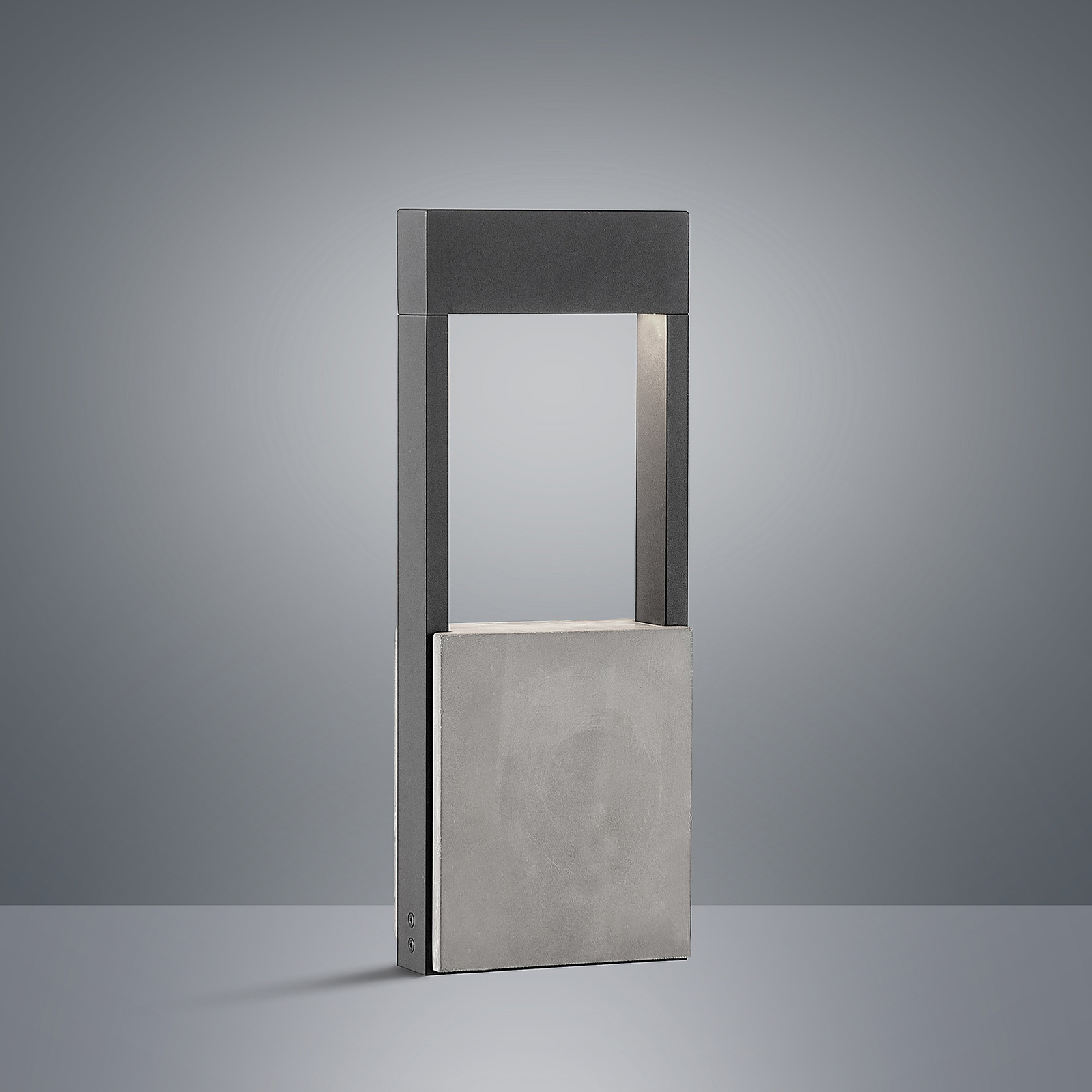Lucande Tekiro LED-sokkellampe, betong, 45 cm
