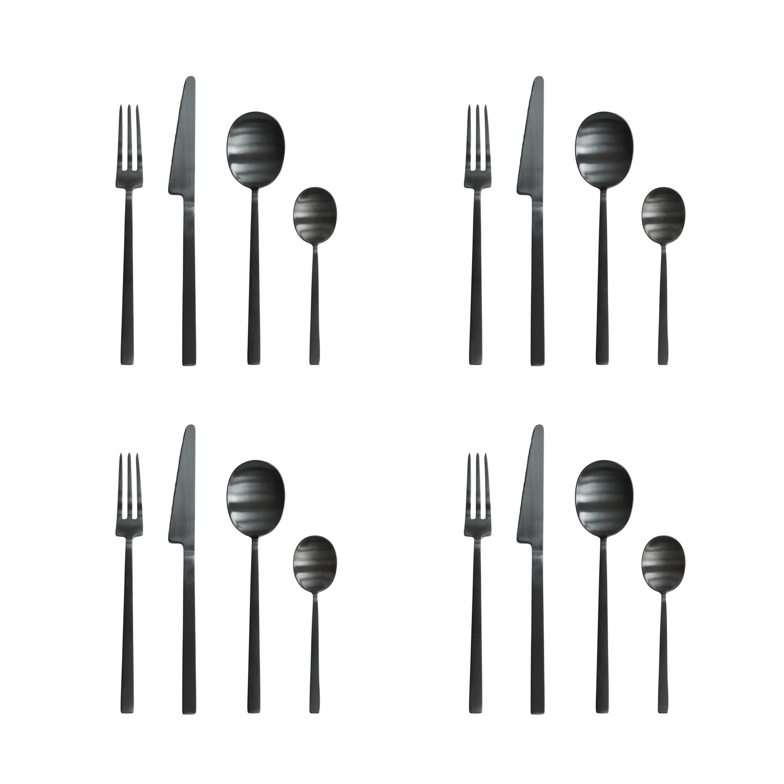 Zestaw sztućców Kogei, czarny, zestaw 16 sztuk – 101 Copenhagen