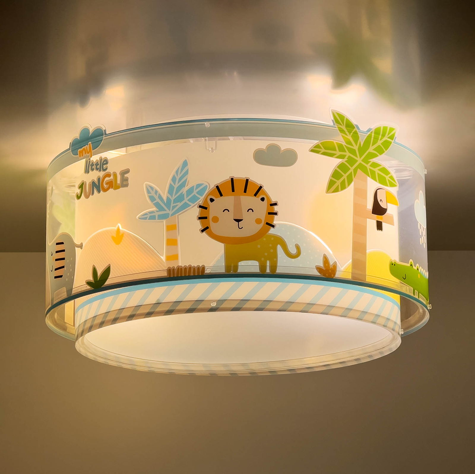 Dalber Little Jungle ceiling lamp, jungle motifs