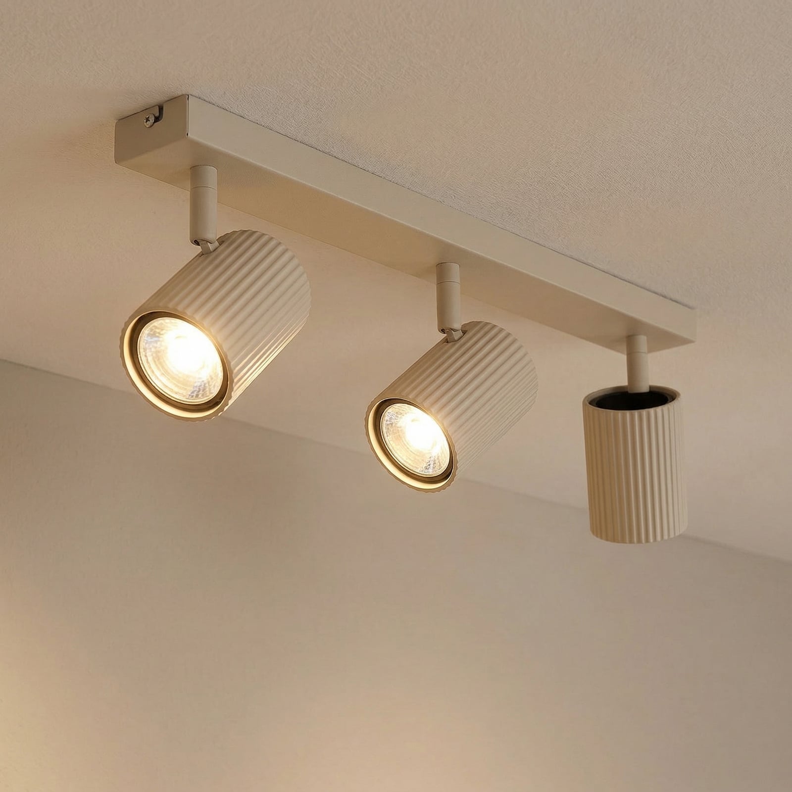 Kardis stropni reflektori, bež, 3 plamena, metal, GU10 - Lindby